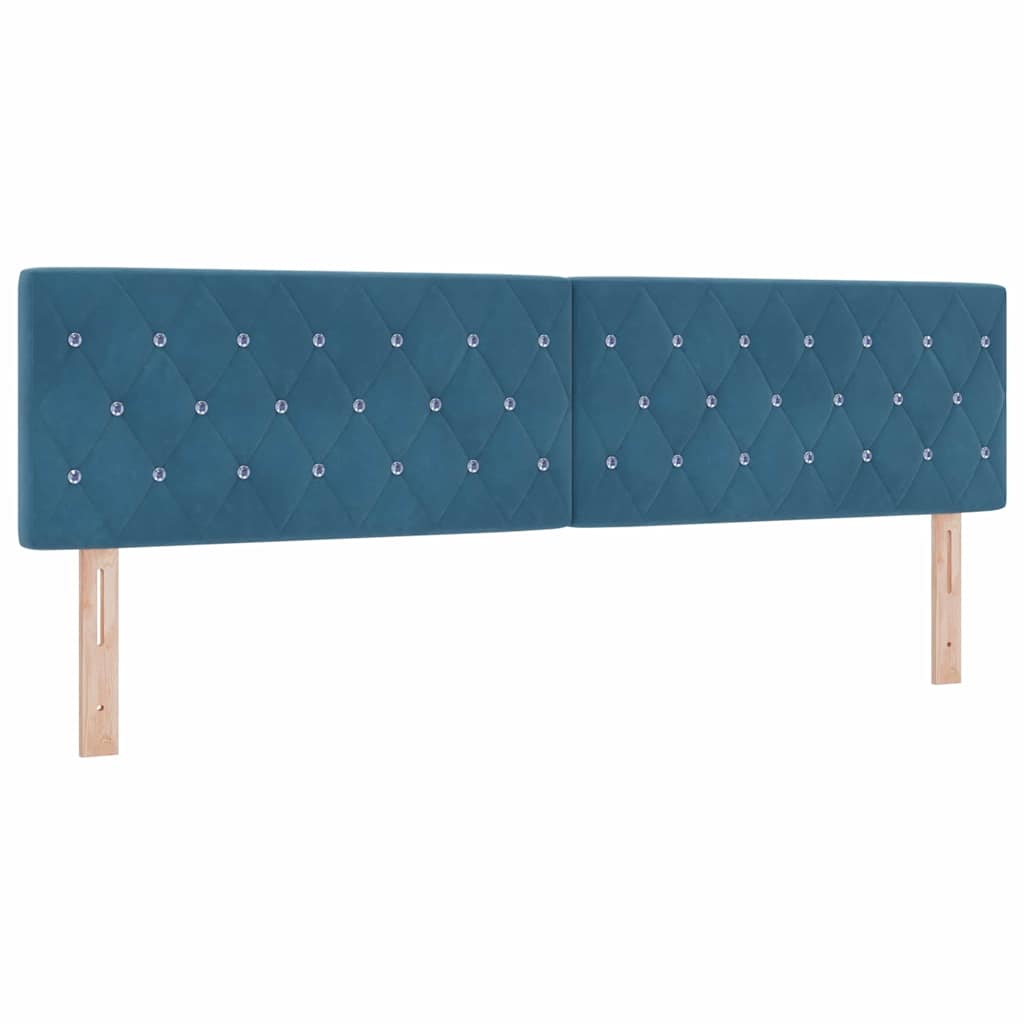 Letto a molle con materasso Blu Scuro 180 x 200 cm Velluto | homemem39