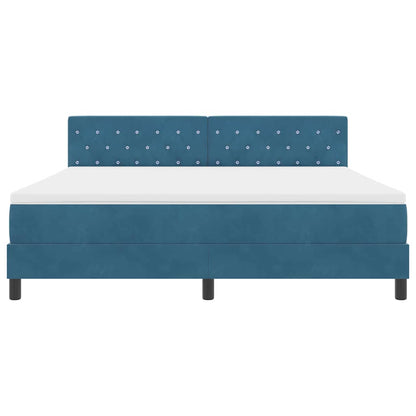 Letto a molle con materasso Blu Scuro 180 x 200 cm Velluto | homemem39