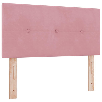 Letto a molle con testiera Rosa 90 x 190 cm Velluto | homemem39