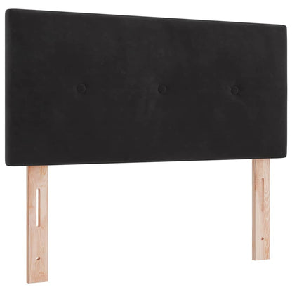 Letto a molle con materasso Nero 100 x 200 cm Velluto | homemem39