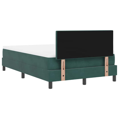 Letto a molle con materasso Verde Scuro 120 x 190 cm Velluto | homemem39