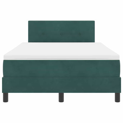 Letto a molle con materasso Verde Scuro 120 x 190 cm Velluto | homemem39