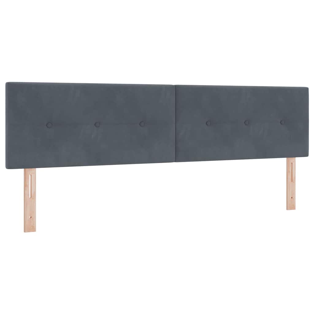 Letto a molle con materasso Grigio scuro 180 x 200 cm Velluto | homemem39