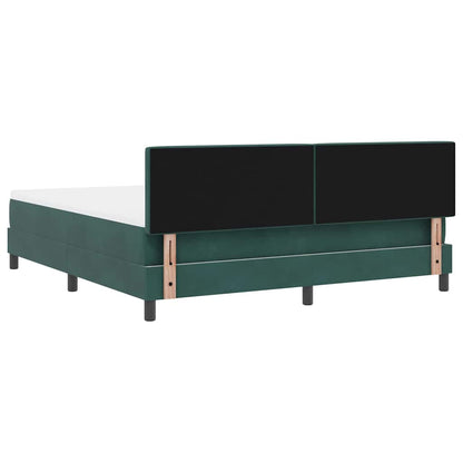 Letto a molle con materasso Verde Scuro 180 x 200 cm Velluto | homemem39