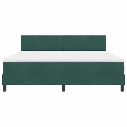 Letto a molle con materasso Verde Scuro 180 x 200 cm Velluto | homemem39