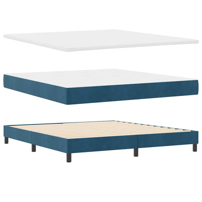 Letto a molle con materasso Blu Scuro 180 x 200 cm Velluto | homemem39