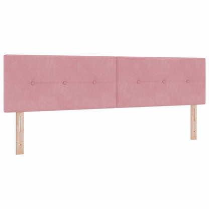 Letto a molle con testiera Rosa 180 x 200 cm Velluto