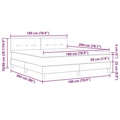 Letto a molle con materasso Rosa 180 x 200 cm Velluto | homemem39