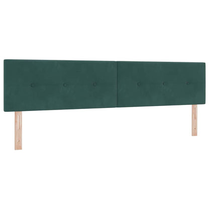 Letto a molle con materasso Verde Scuro 200 x 200 cm Velluto | homemem39