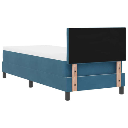 Letto a molle con testiera Blu Scuro 80 x 200 cm Velluto | homemem39