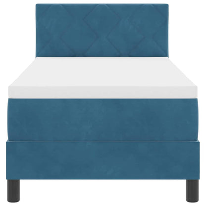 Letto a molle con testiera Blu Scuro 80 x 200 cm Velluto | homemem39