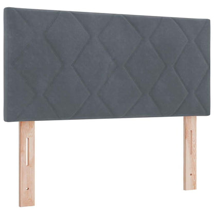 Letto a molle con testiera Grigio scuro 90 x 190 cm Velluto | homemem39