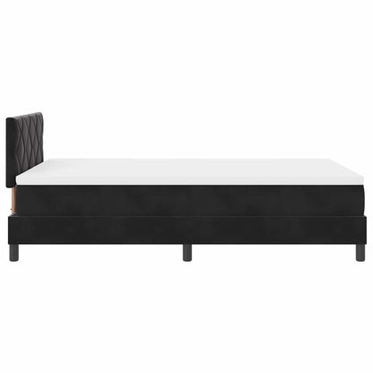 Letto a molle con testiera Nero 120 x 190 cm Velluto | homemem39
