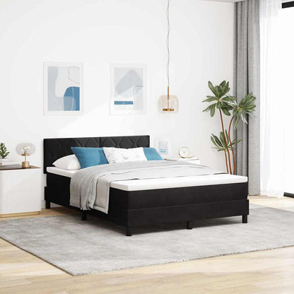 Letto a molle con testiera Nero 160 x 200 cm Velluto | homemem39