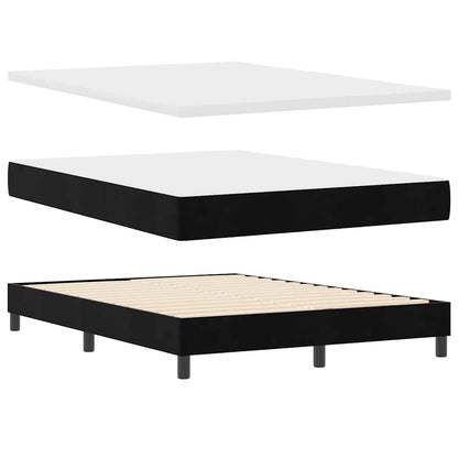 Letto a molle con testiera Nero 160 x 200 cm Velluto | homemem39