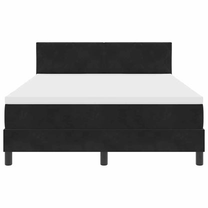 Letto a molle con testiera Nero 160 x 200 cm Velluto | homemem39