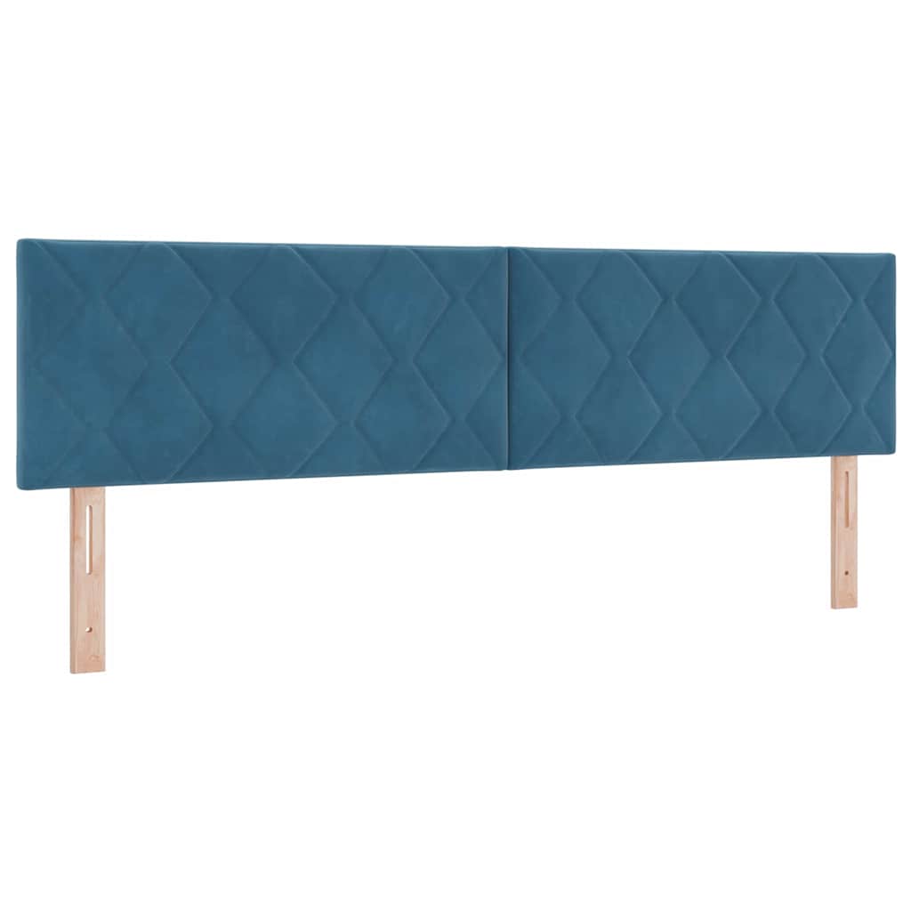 Letto a molle con testiera Blu Scuro 180 x 200 cm Velluto | homemem39