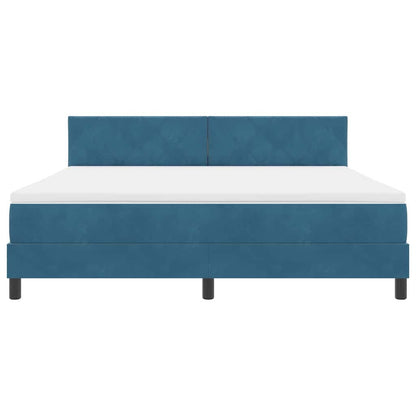 Letto a molle con testiera Blu Scuro 180 x 200 cm Velluto | homemem39