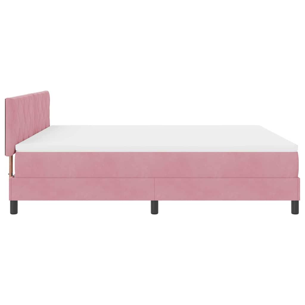 Letto a molle con testiera Rosa 180 x 200 cm Velluto | homemem39