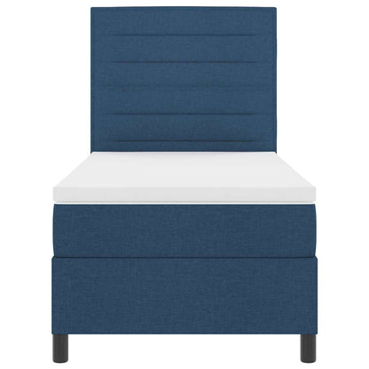 Letto a molle con materasso Blu 90 x 200 cm Tessuto | homemem39