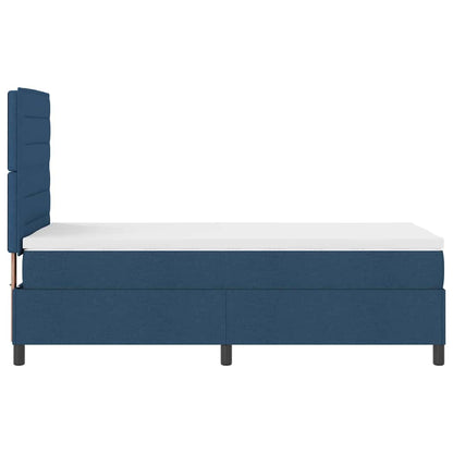 Letto a molle con materasso Blu 90 x 200 cm Tessuto | homemem39