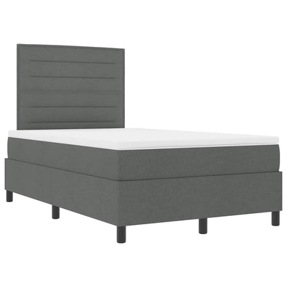 Letto a molle con materasso Grigio scuro 120 x 190 cm Tessuto | homemem39