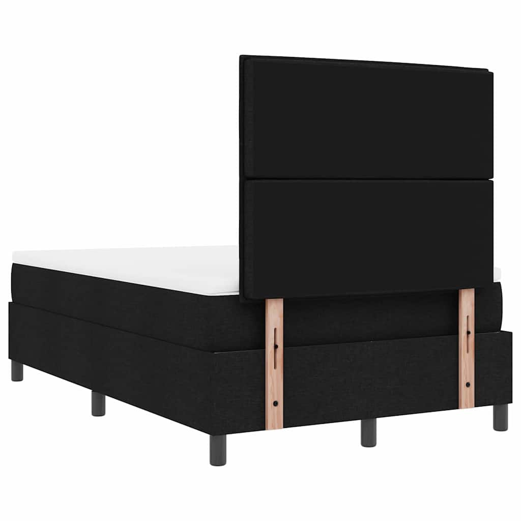 Letto a molle con materasso Nero 120 x 190 cm Tessuto | homemem39
