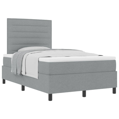 Letto a molle con materasso Grigio chiaro 120 x 200 cm Tessuto | homemem39