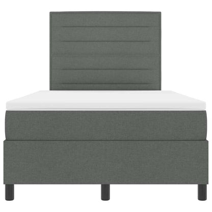 Letto a molle con materasso Grigio scuro 120 x 200 cm Tessuto | homemem39