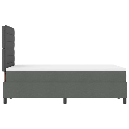 Letto a molle con materasso Grigio scuro 120 x 200 cm Tessuto | homemem39