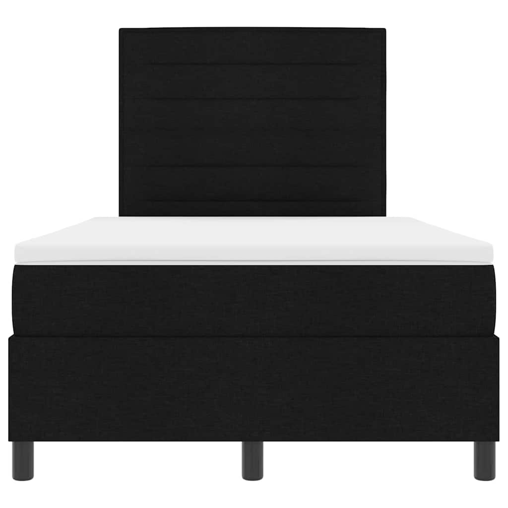 Letto a molle con materasso Nero 120 x 200 cm Tessuto | homemem39
