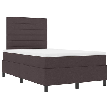 Letto a molle con materasso Marrone Scuro 120 x 200 cm Tessuto | homemem39