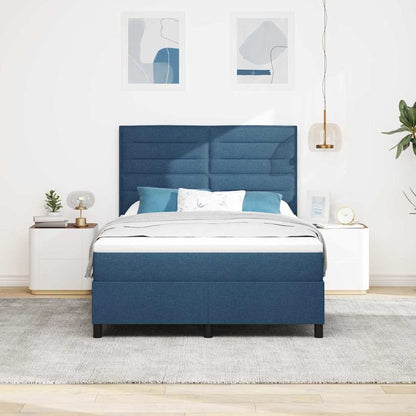 Letto a molle con materasso Blu 140 x 200 cm Tessuto | homemem39