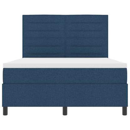Letto a molle con materasso Blu 140 x 200 cm Tessuto | homemem39
