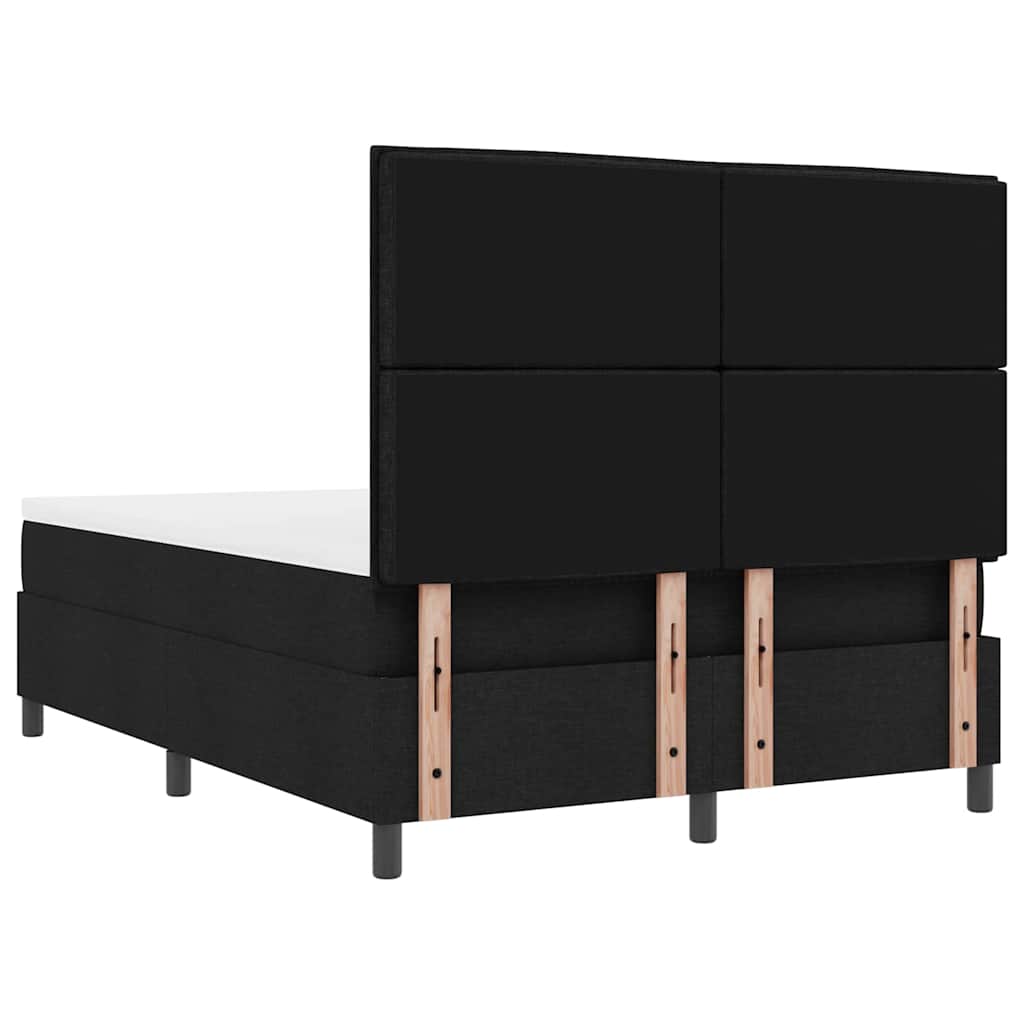 Letto a molle con materasso Nero 160 x 200 cm Tessuto | homemem39