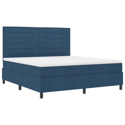 Letto a molle con materasso Blu 180 x 200 cm Tessuto | homemem39