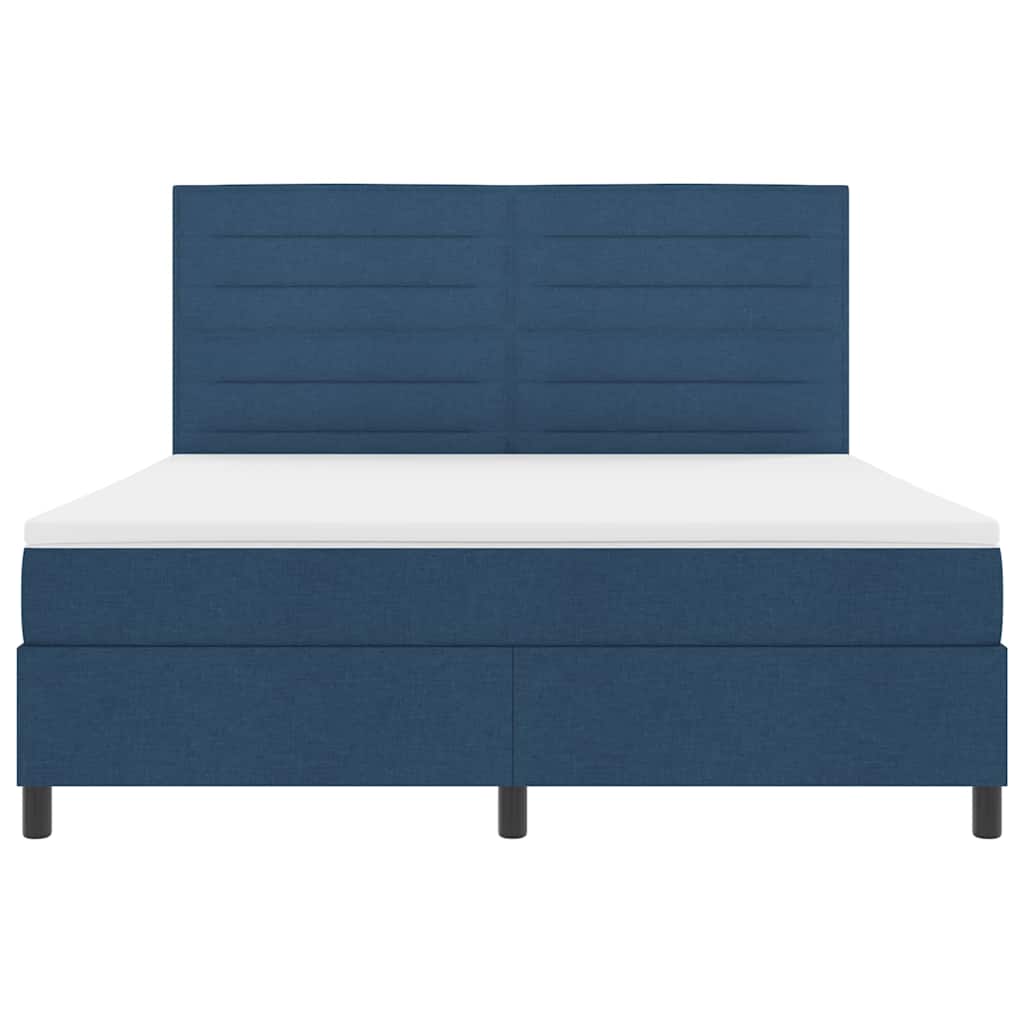 Letto a molle con materasso Blu 180 x 200 cm Tessuto | homemem39