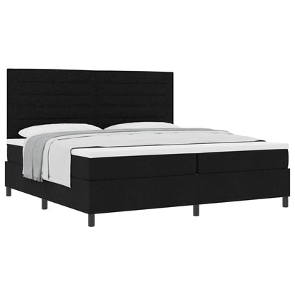 Letto a molle con materasso Nero 200 x 200 cm Tessuto | homemem39