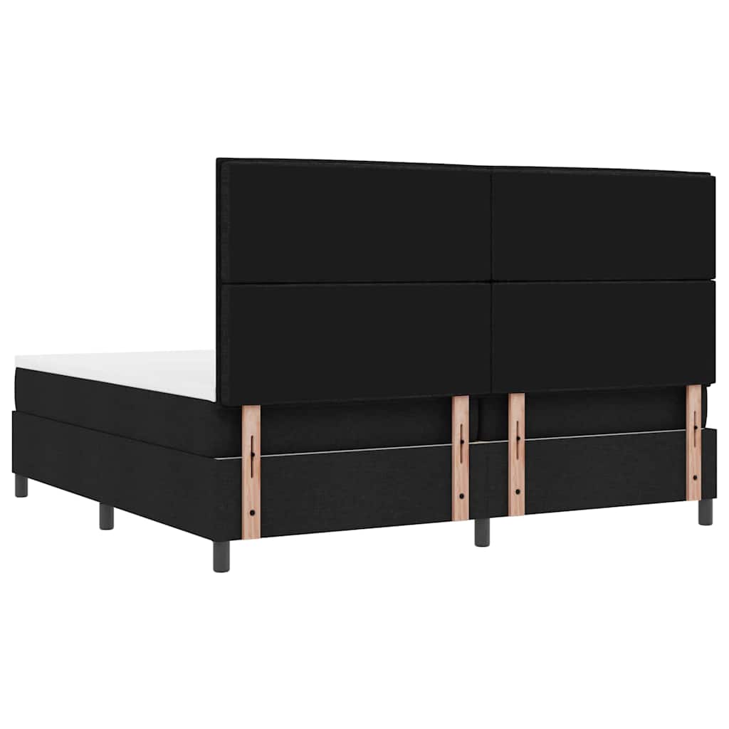 Letto a molle con materasso Nero 200 x 200 cm Tessuto | homemem39
