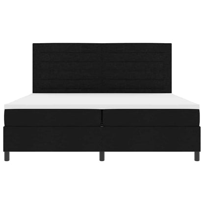 Letto a molle con materasso Nero 200 x 200 cm Tessuto | homemem39