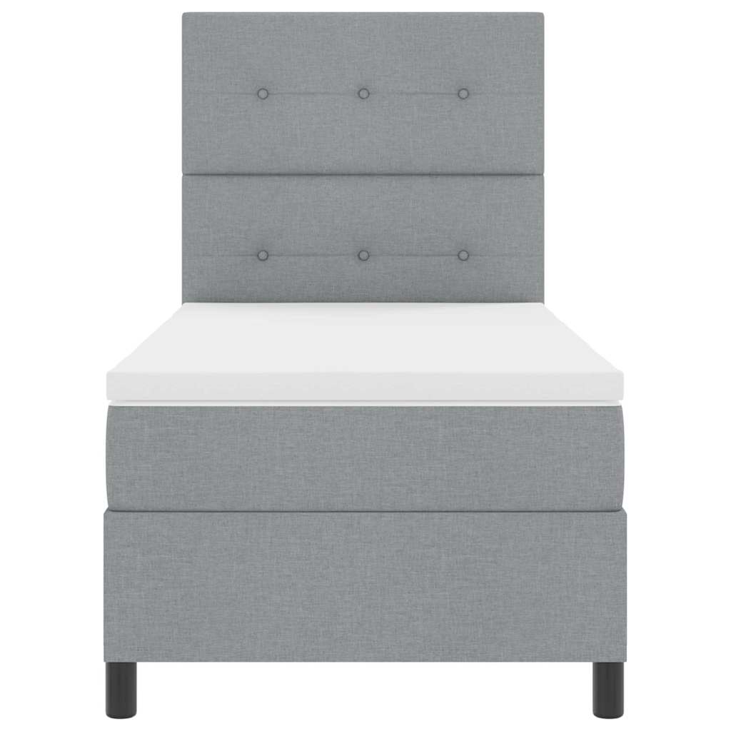 Letto a molle con materasso Grigio chiaro 80 x 200 cm Tessuto | homemem39