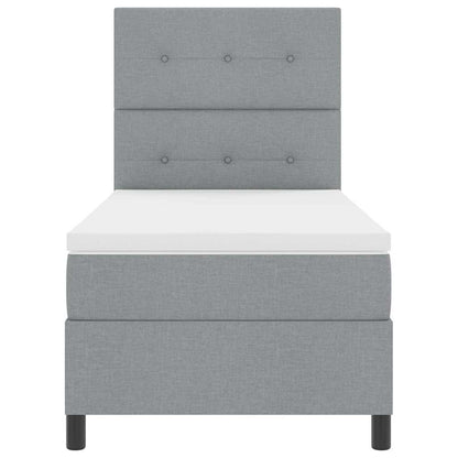 Letto a molle con materasso Grigio chiaro 80 x 200 cm Tessuto | homemem39
