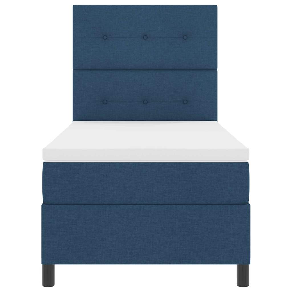 Letto a molle con testiera Blu 80 x 200 cm Tessuto | homemem39