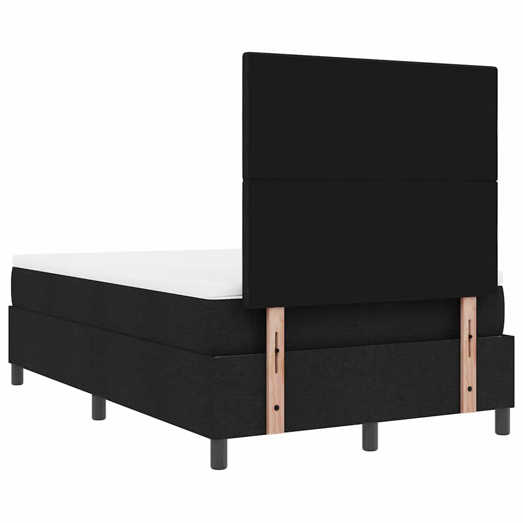 Letto a molle con testiera Nero 120 x 190 cm Tessuto | homemem39