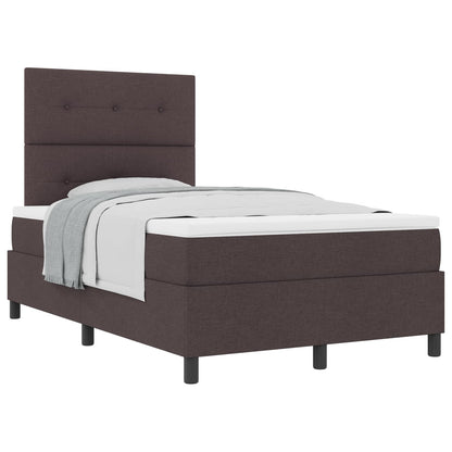 Letto a molle con testiera Marrone Scuro 120 x 190 cm Tessuto | homemem39