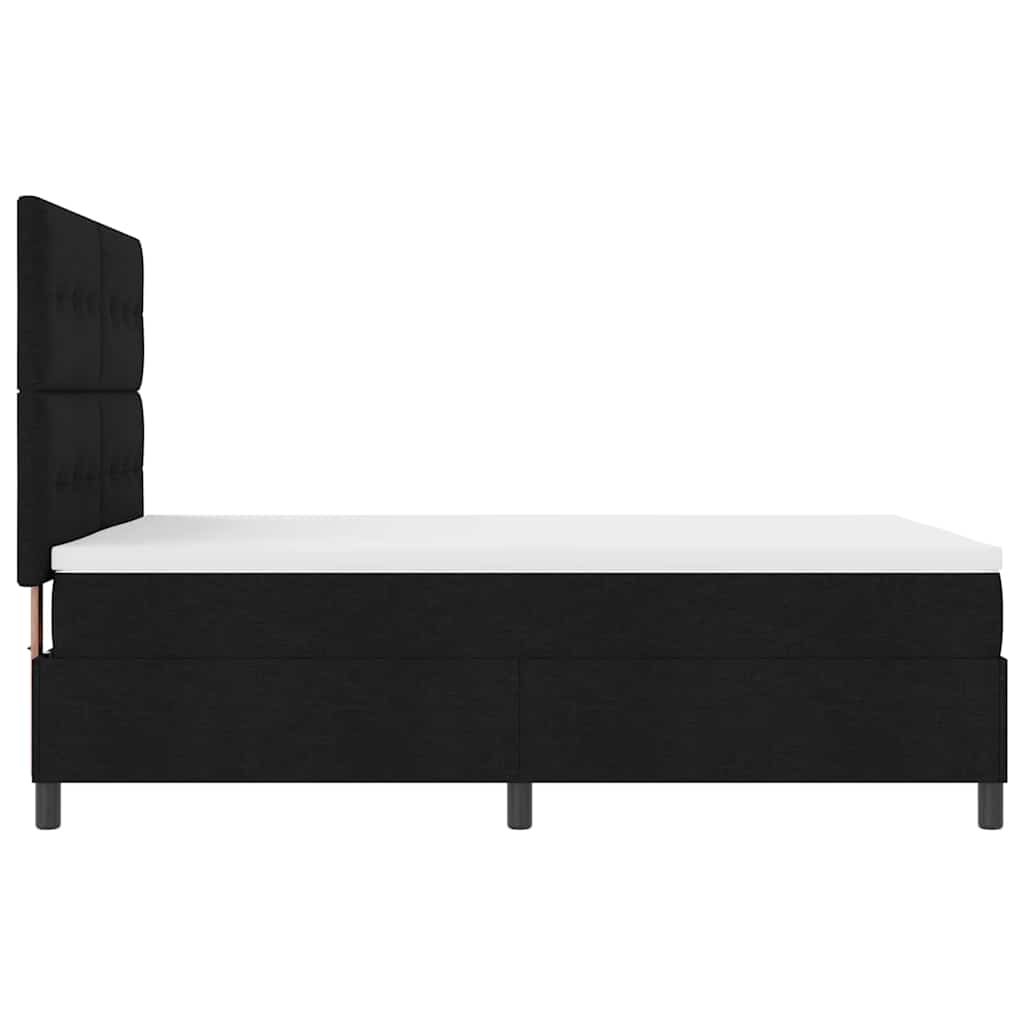 Letto a molle con testiera Nero 140 x 190 cm Tessuto | homemem39