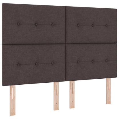 Letto a molle con materasso Marrone Scuro 160 x 200 cm Tessuto | homemem39