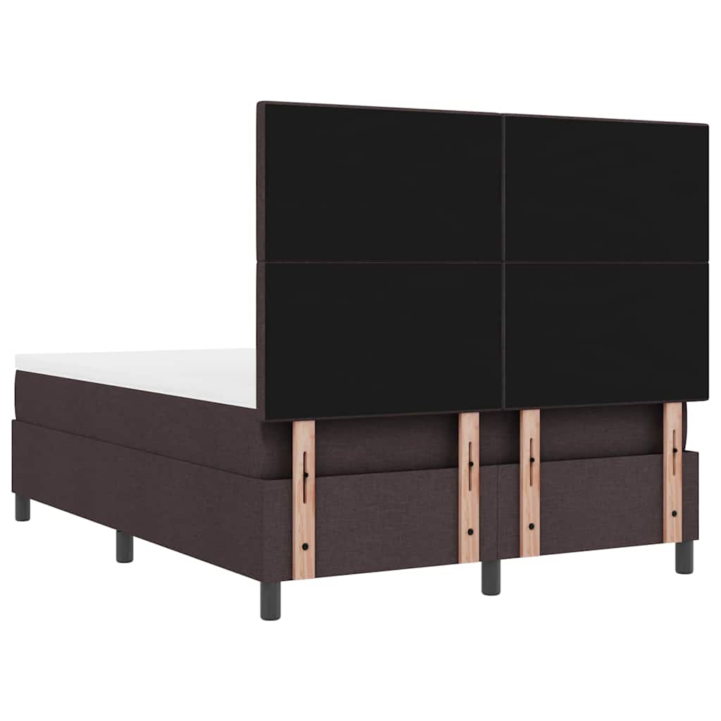 Letto a molle con materasso Marrone Scuro 160 x 200 cm Tessuto | homemem39