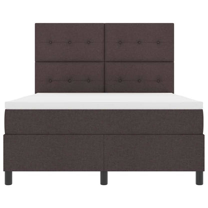 Letto a molle con materasso Marrone Scuro 160 x 200 cm Tessuto | homemem39