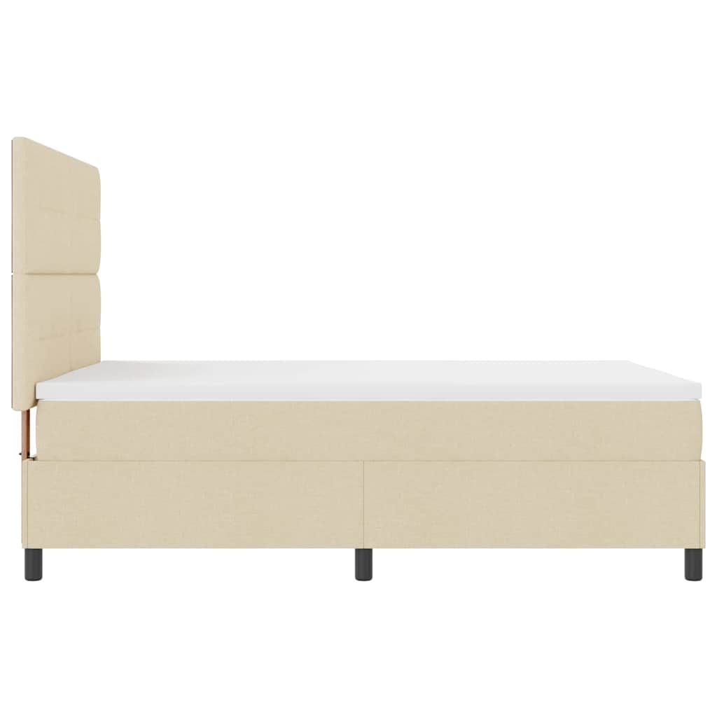 Letto a molle con materasso Crema 160 x 200 cm Tessuto | homemem39